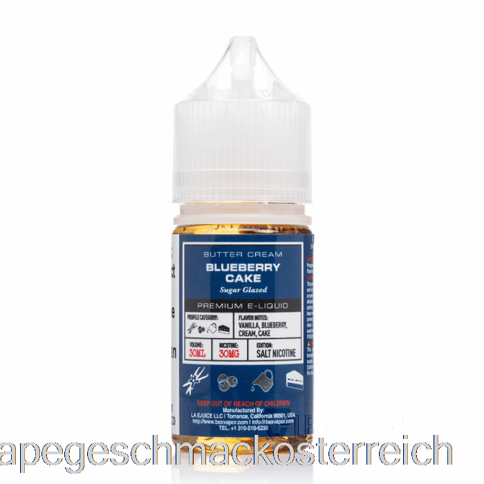 Blaubeerkuchen – BSX-Salzserie – 30 Ml, 30 Mg Vape-Geschmack